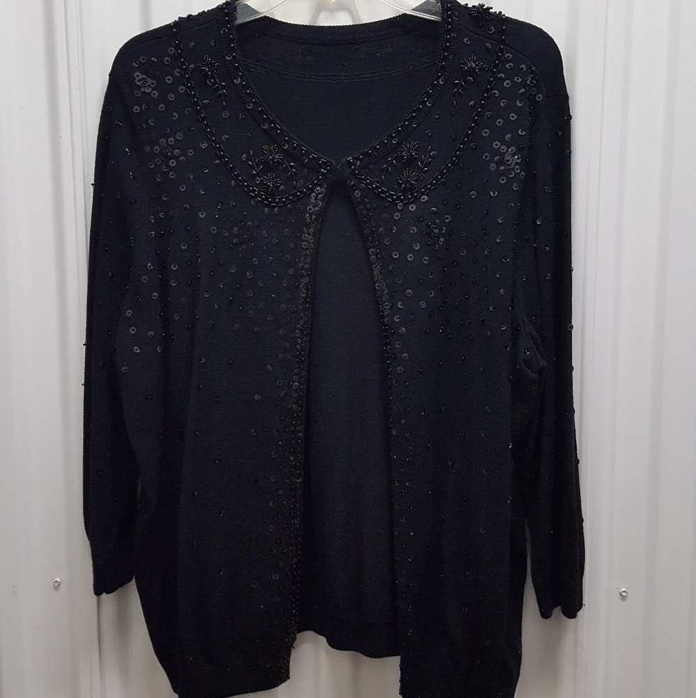 Black Beaded Sweater